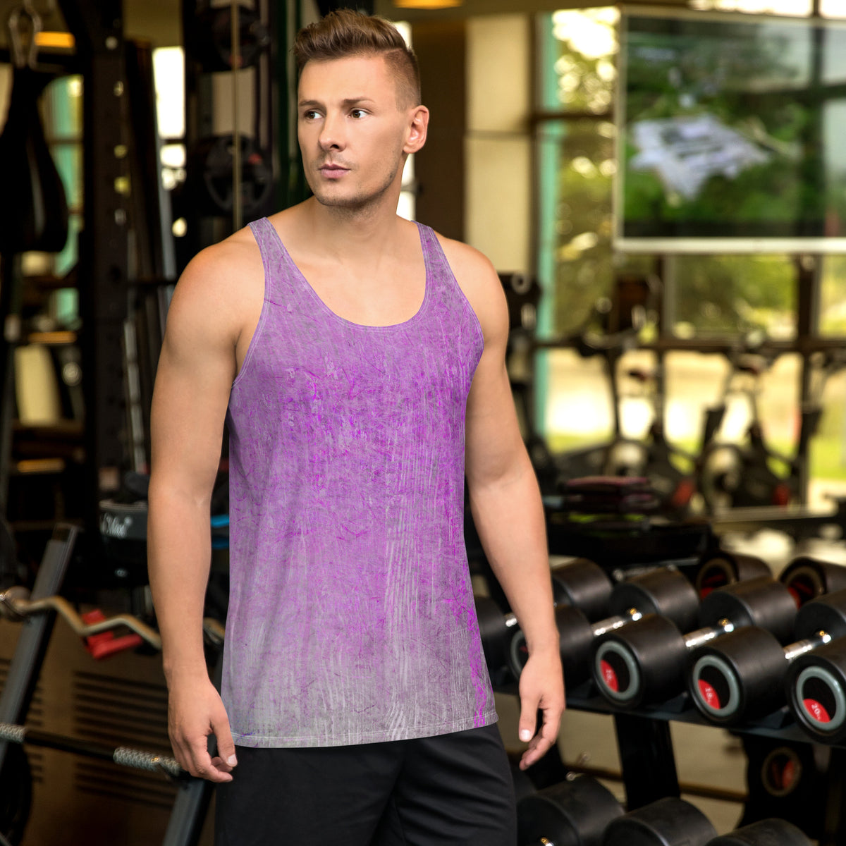 Jacquard Jet Texture Men's Tank Top