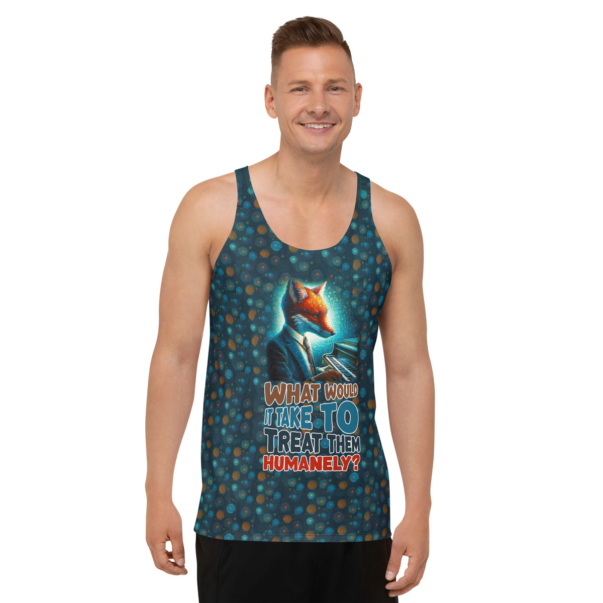 Whimsical Fox Trot Men's Tank Top
