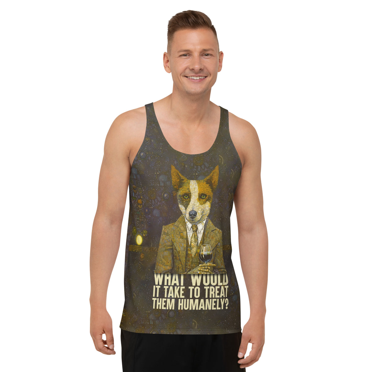 Urban Tiger Street Style All-Over Print Men's Tank Top