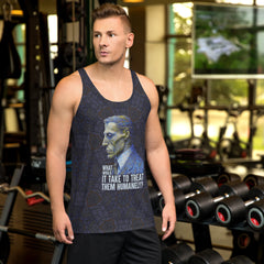 Hipster Owl Coffee Enthusiast All-Over Print Men's Tank Top