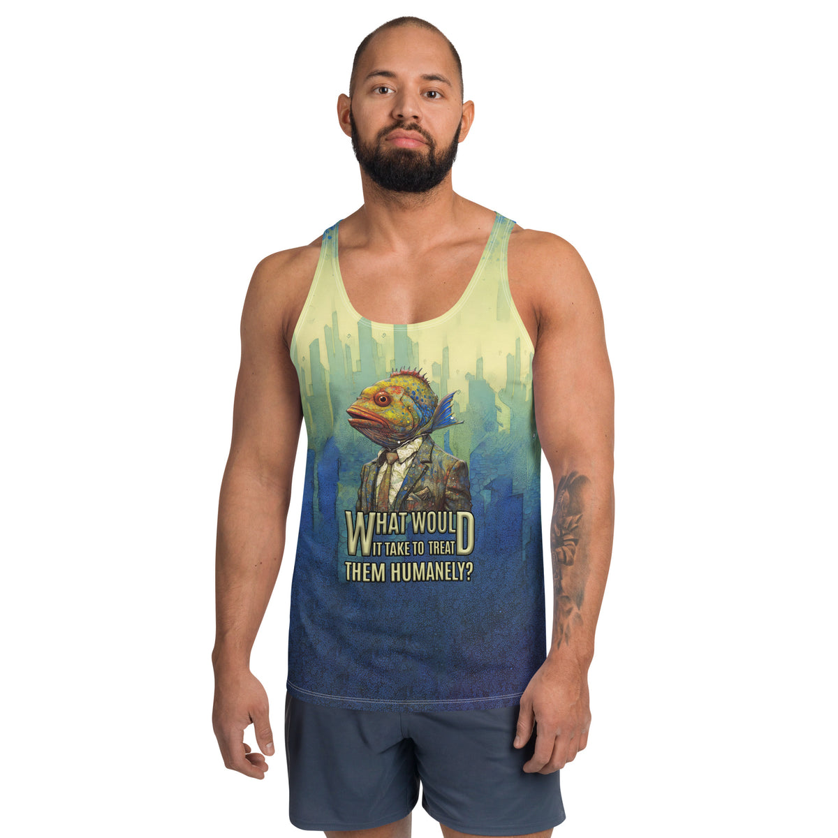 Laid-Back Sloth Relaxation All-Over Print Men's Tank Top