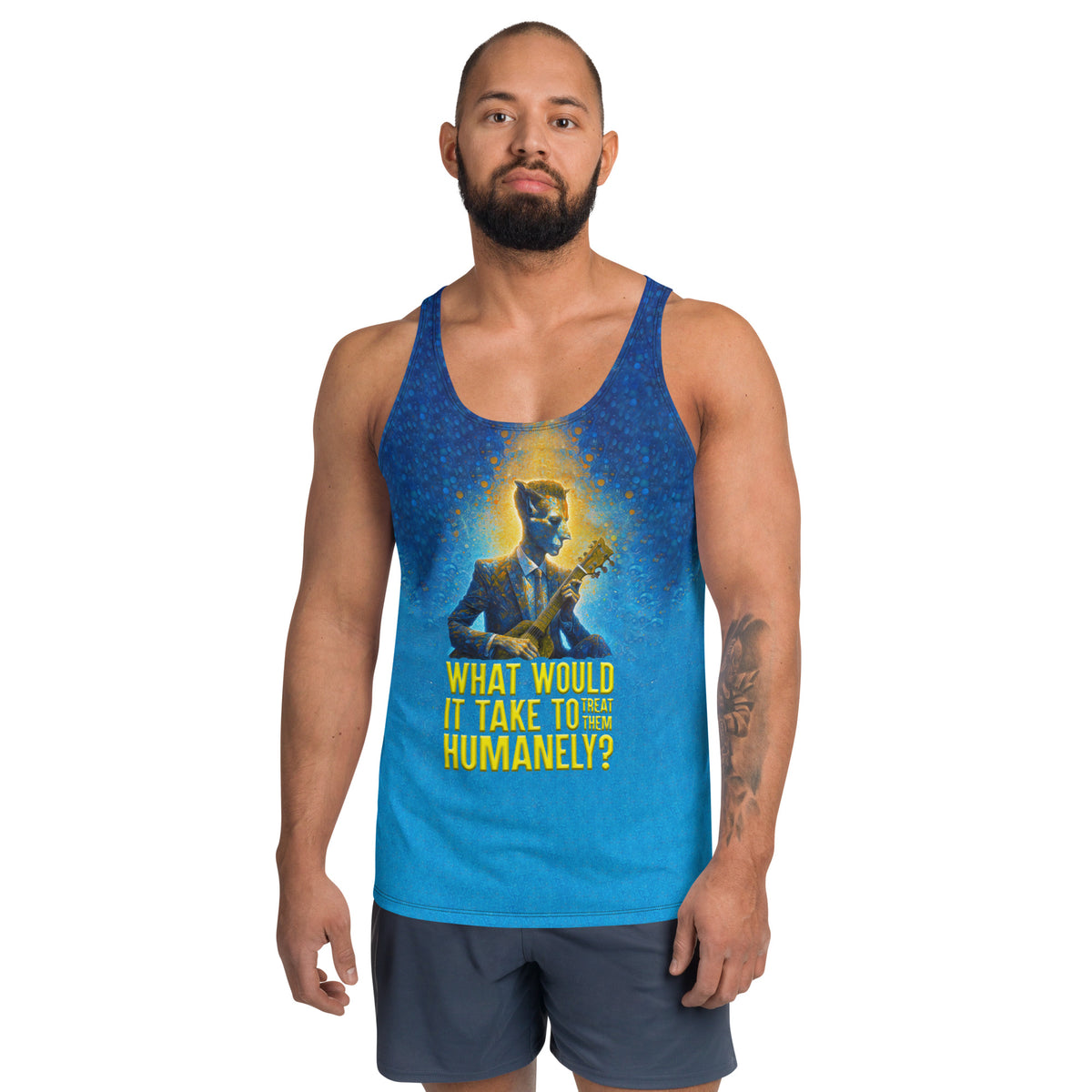 Stylish Penguin Fashionista All-Over Print Men's Tank Top