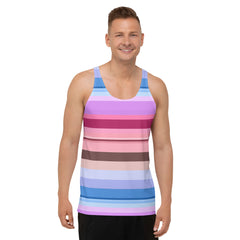 Fiesta Fiesta Colorful Stripe All-Over Print Men's Tank Top