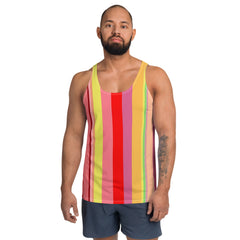 Fiesta Flamenco Colorful Stripe All-Over Print Men's Tank Top