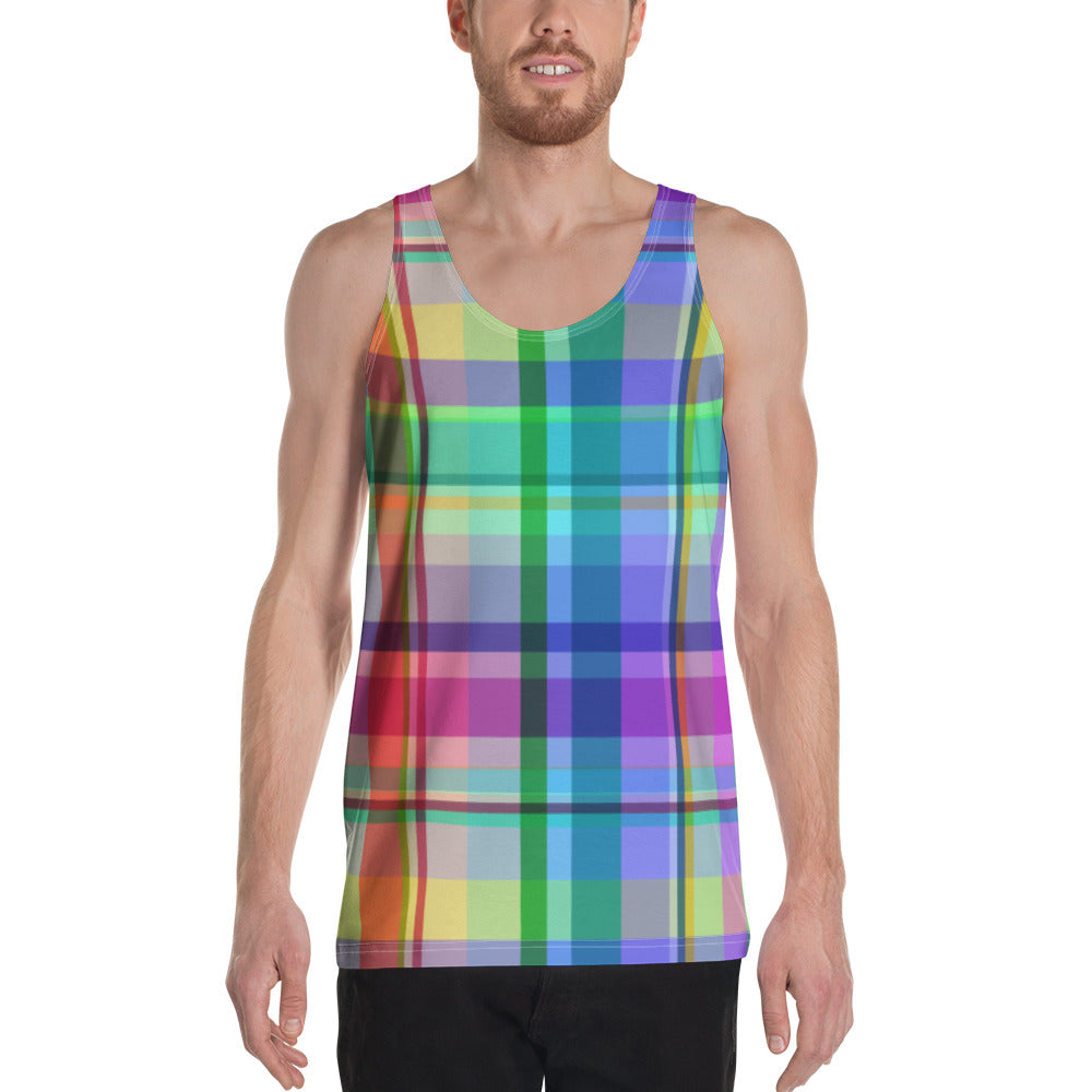 Soft and serene Watercolor Dream design on a Men's Tank Top, perfect for adding a touch of art to your summer wardrobe.