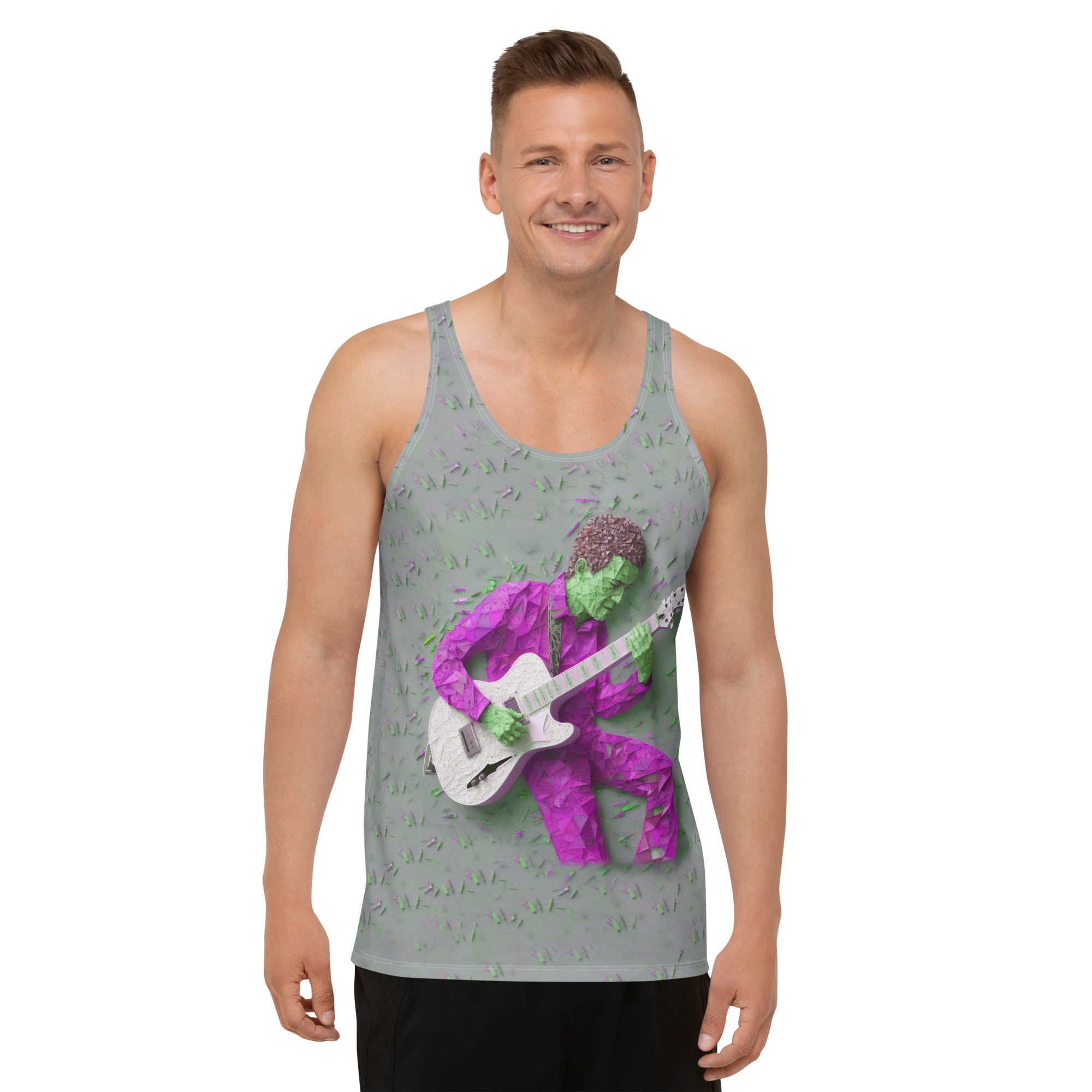 Ambient Chill Men's Tank Top in casual setting