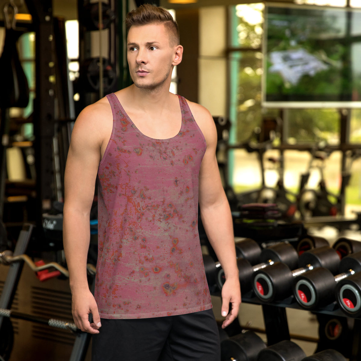 Vibrant Mosaic Pattern Men's Tank Top for a Bold Fashion Statement