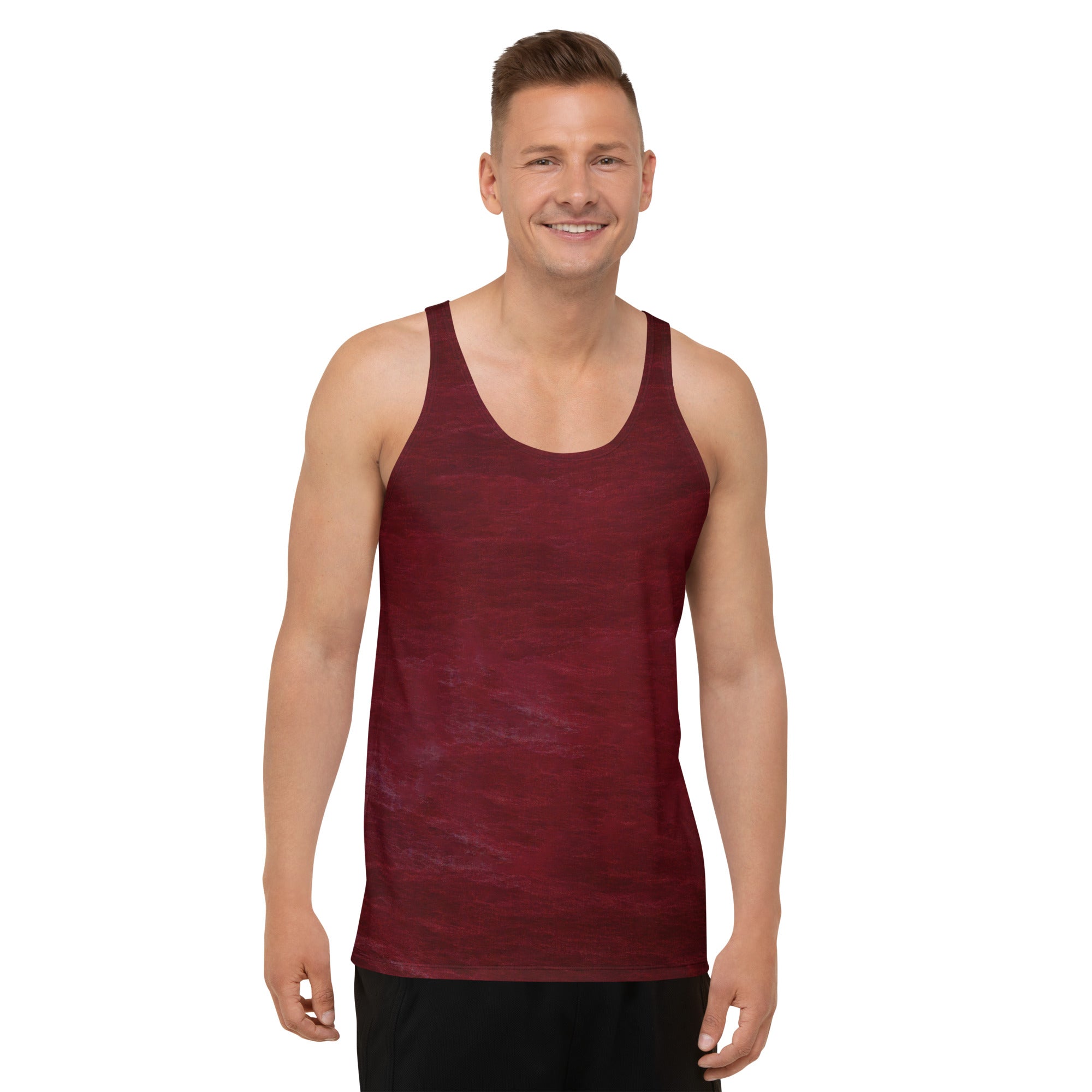 Rainbow Ripple Colorful Texture Men's Tank Top - Vibrant Fashion