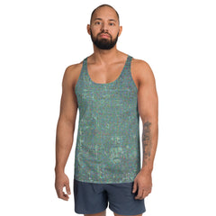 Abstract Spectrum Colorful Texture Men's Tank Top - Art Inspired Fashion