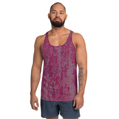 Men's Tank Top with Bright Rainbow Radiance Pattern