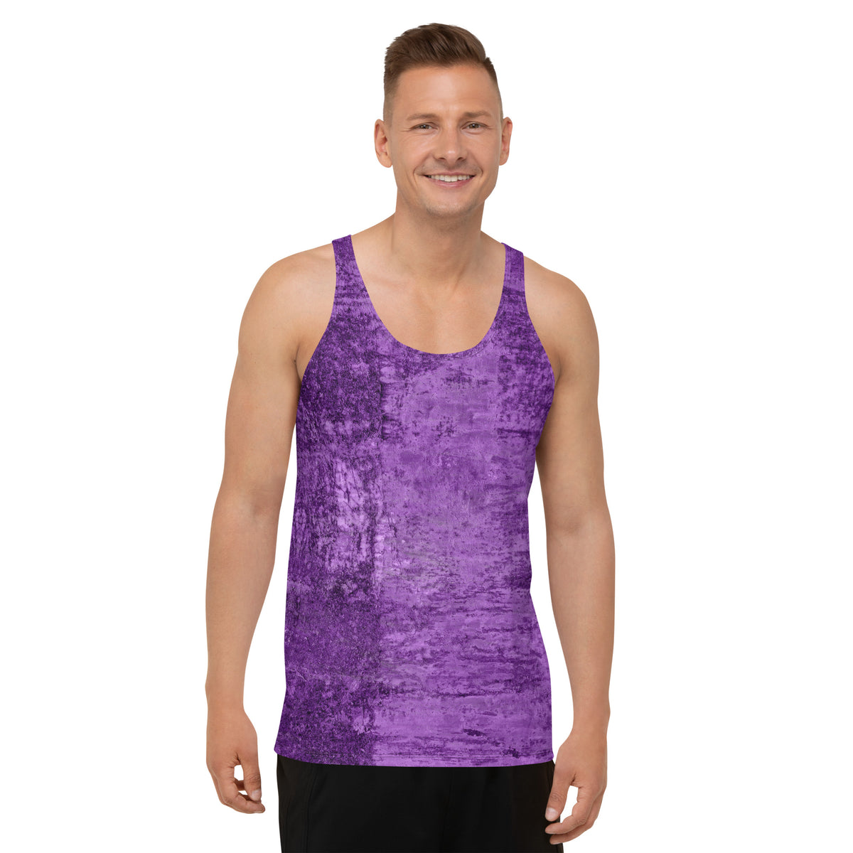 Vibrant Vortex Men's Tank Top - Color Explosion Design