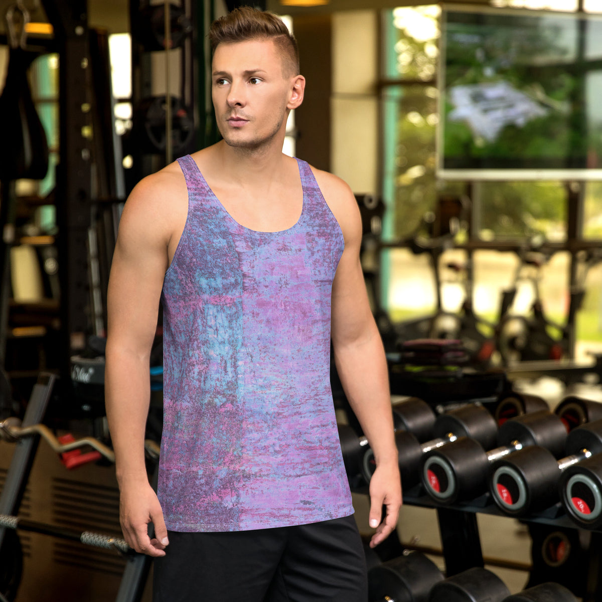 Cosmic Kaleidoscope Men's Tank Top - Universe Inspired Design