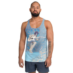 Samurai Elegance tank top for men showcasing unique samurai-inspired design.