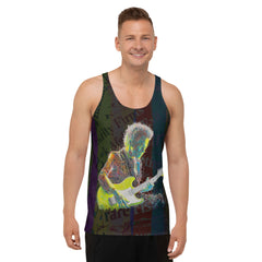 Close-up of Comic Burst Men's Tank Top design.