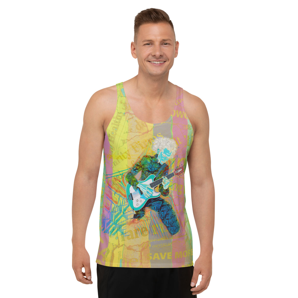 Retro Groove Men's Tank Top on model