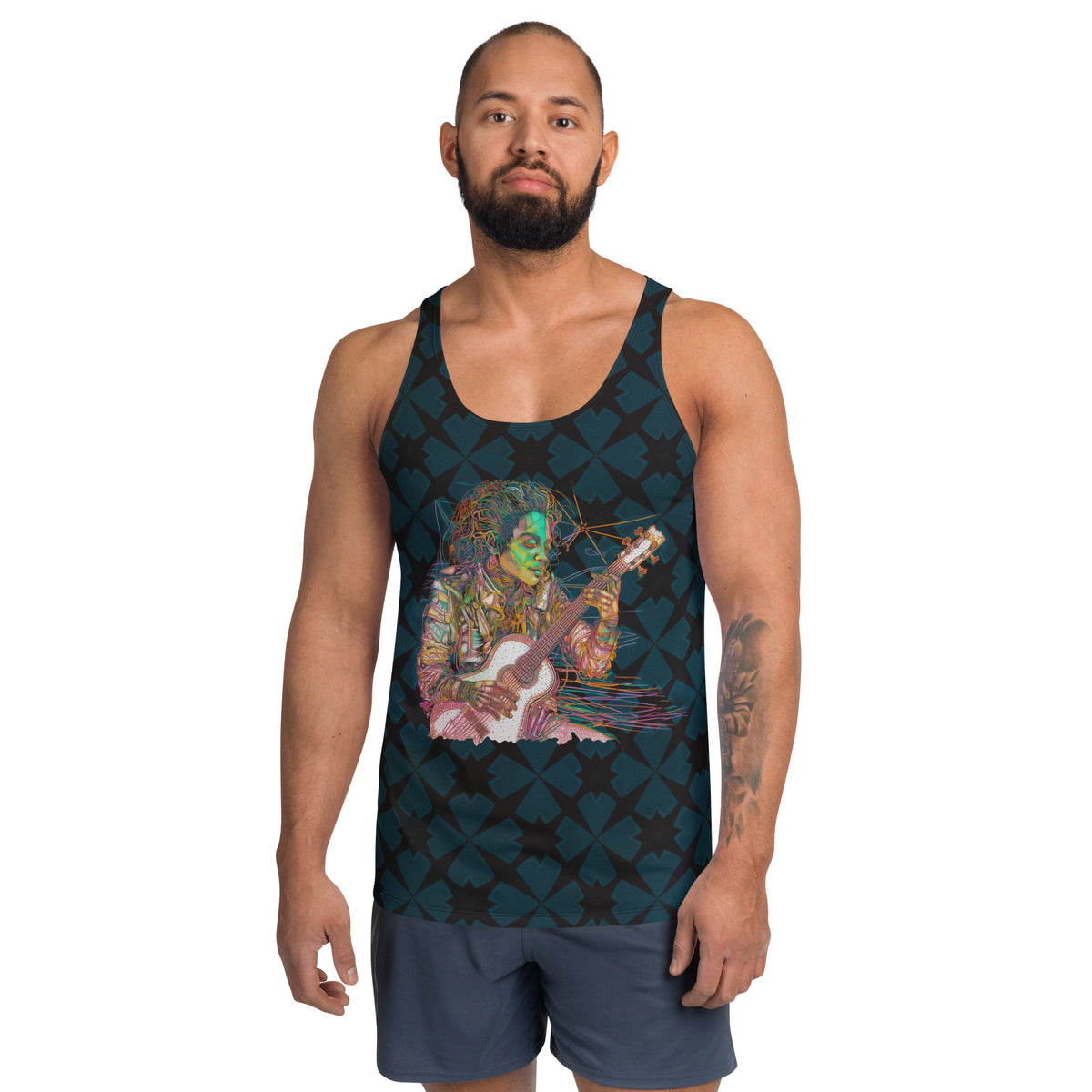 Front view of Botanic Breeze Men's Tank Top