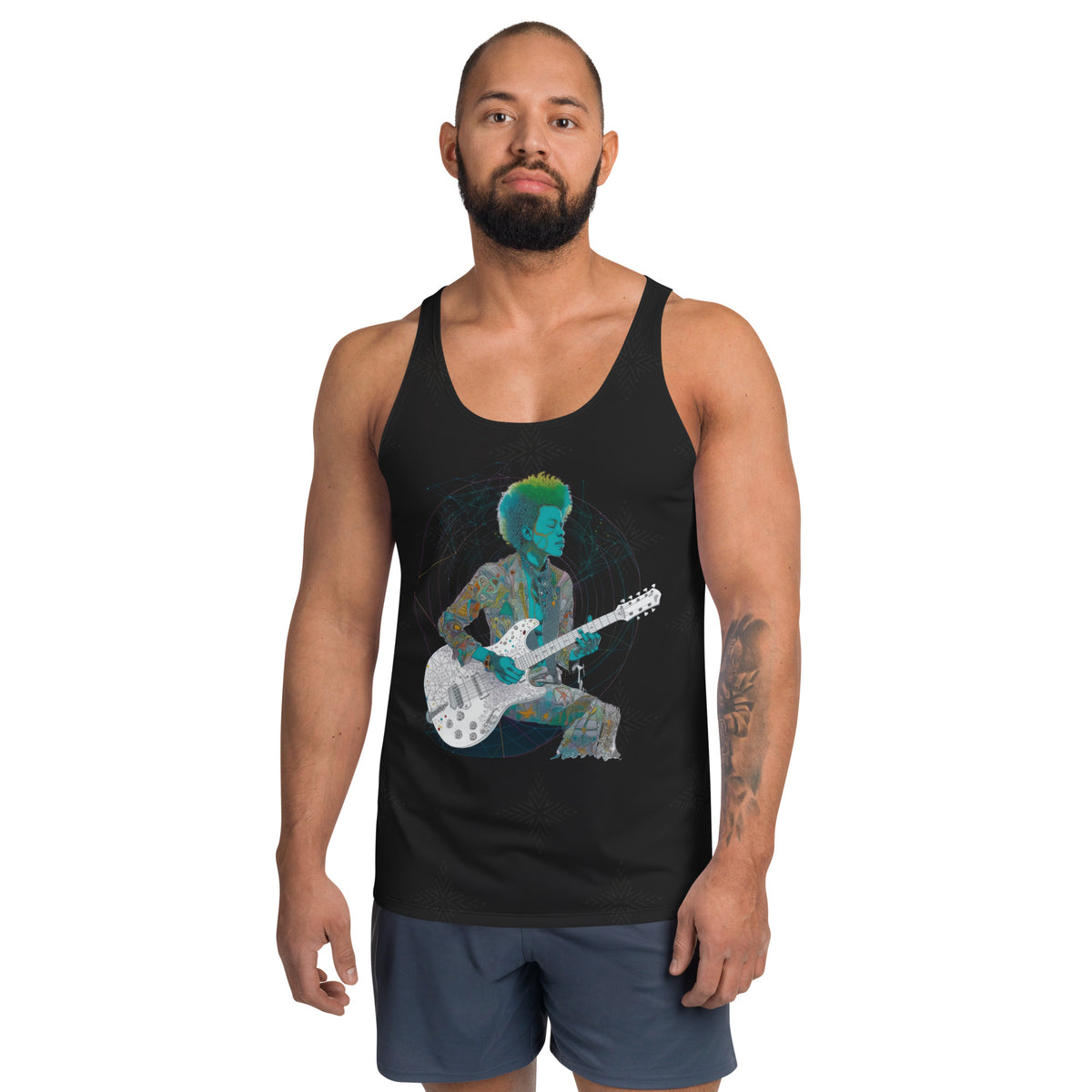 Floral Harmony Men's Tank Top front view