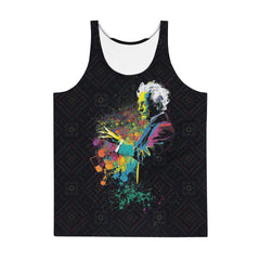 Front view of Enchanted Garden Men's Tank Top showcasing unique design.