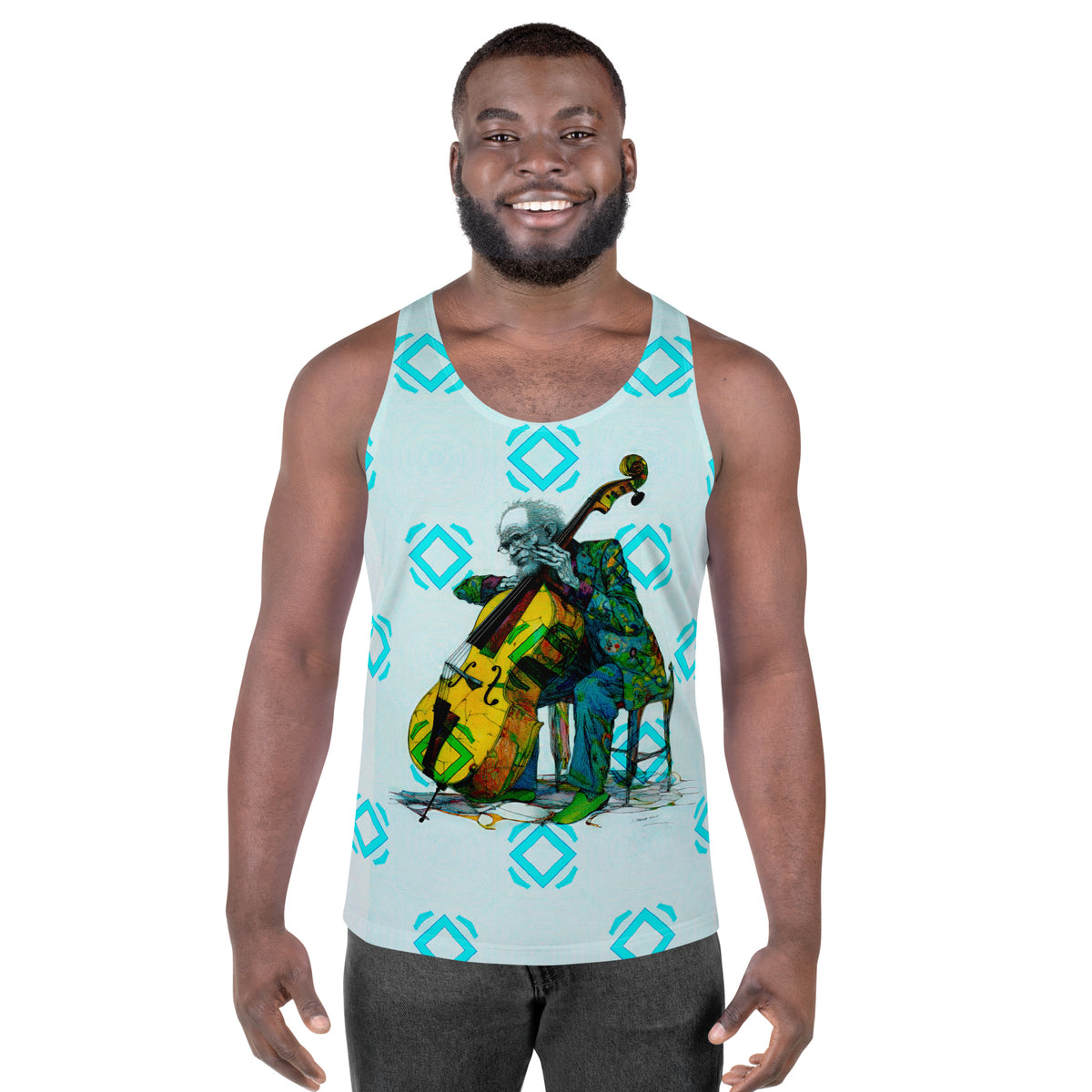 Groovy Blossoms Men's Tank Top - Front View