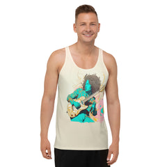 Peaceful Petals Men's Tank Top on a clothing mannequin.