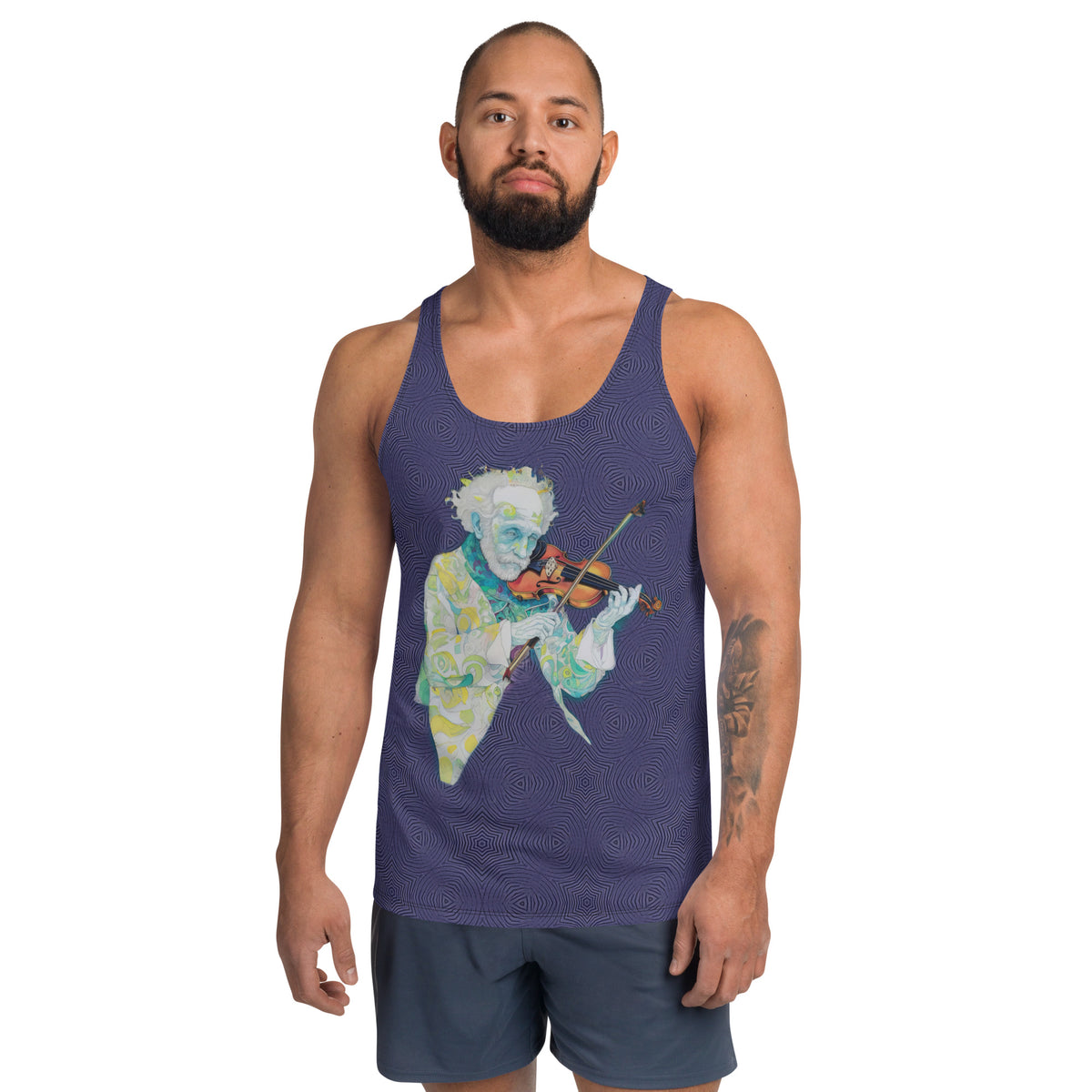 Floral Fusion Men's Tank Top - Front View