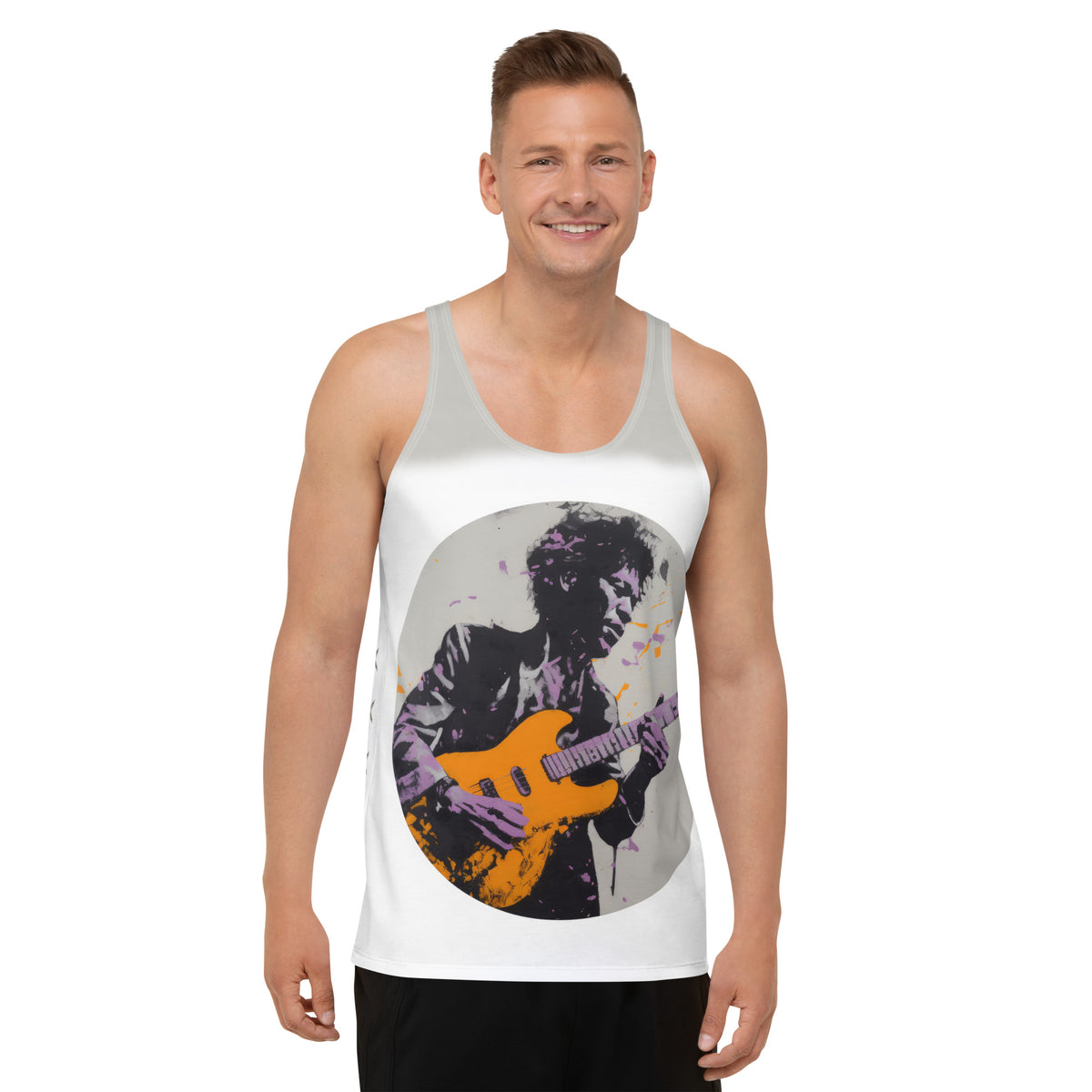 Urban Shadows Men's Tank Top on white background.