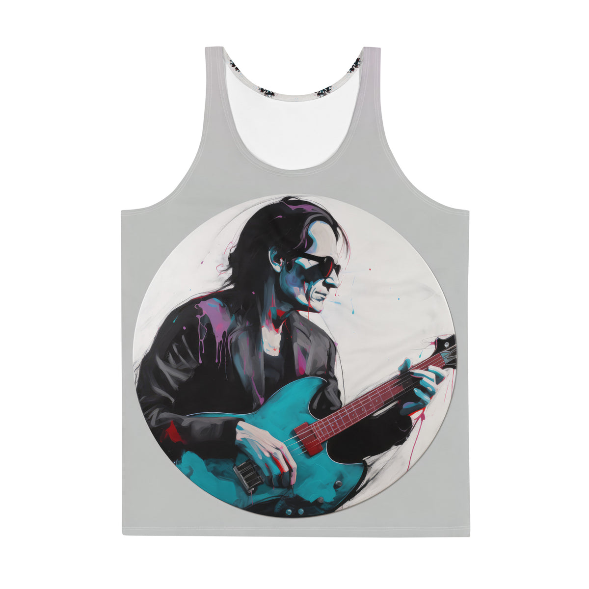 Lunar Phase design on Men's Tank Top.