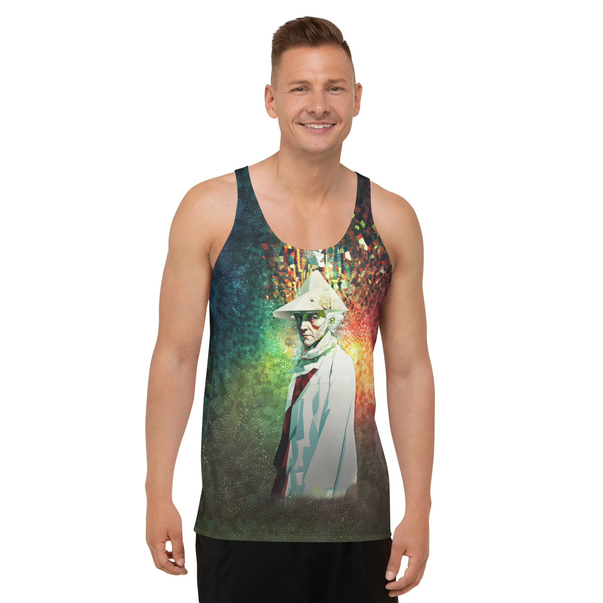 Cosmic Elegance Men's Tank Top - Front View