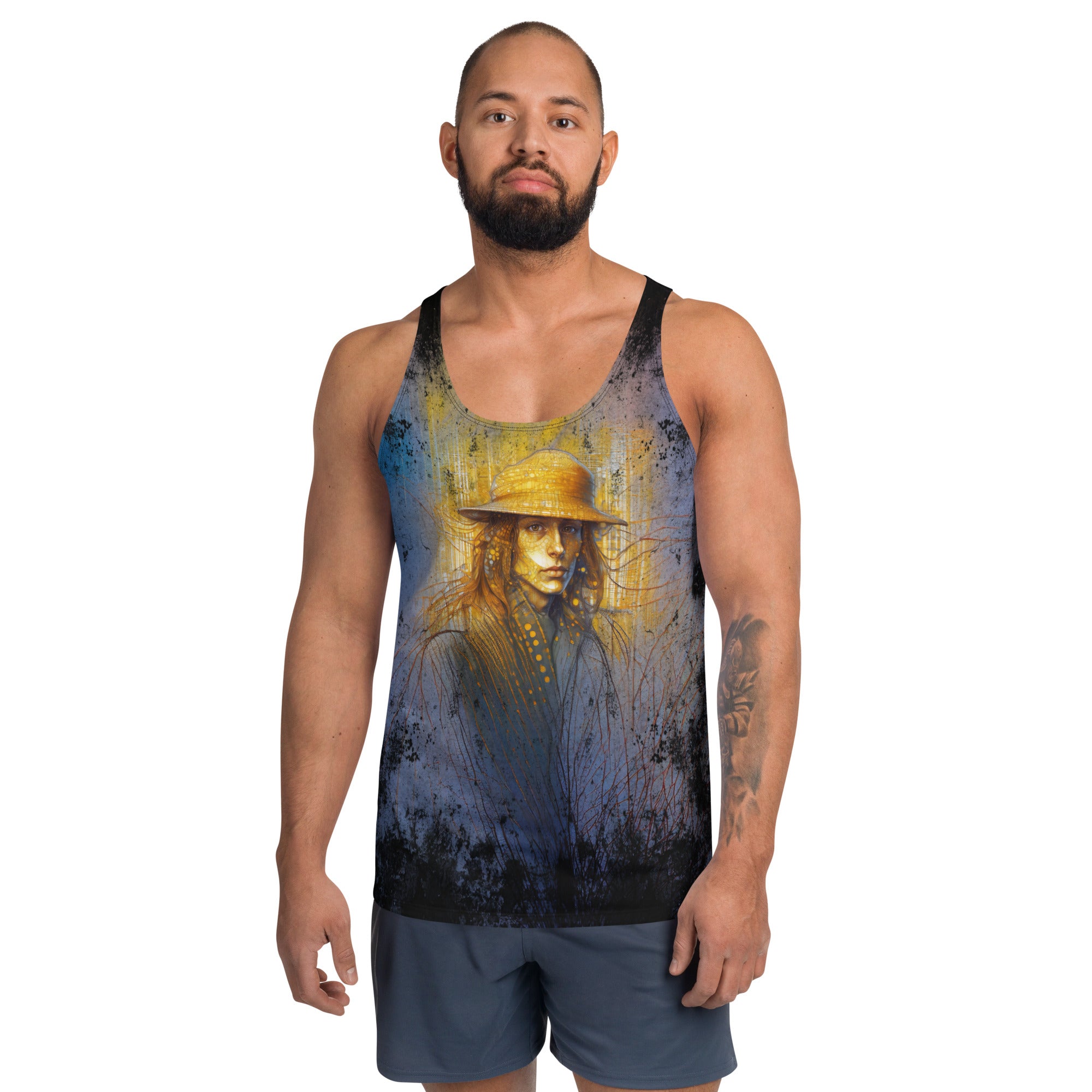 Sleek Infinite Odyssey Men's Tank Top front view