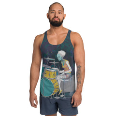 Front view of Beat Harmony Men's Tank Top on display.