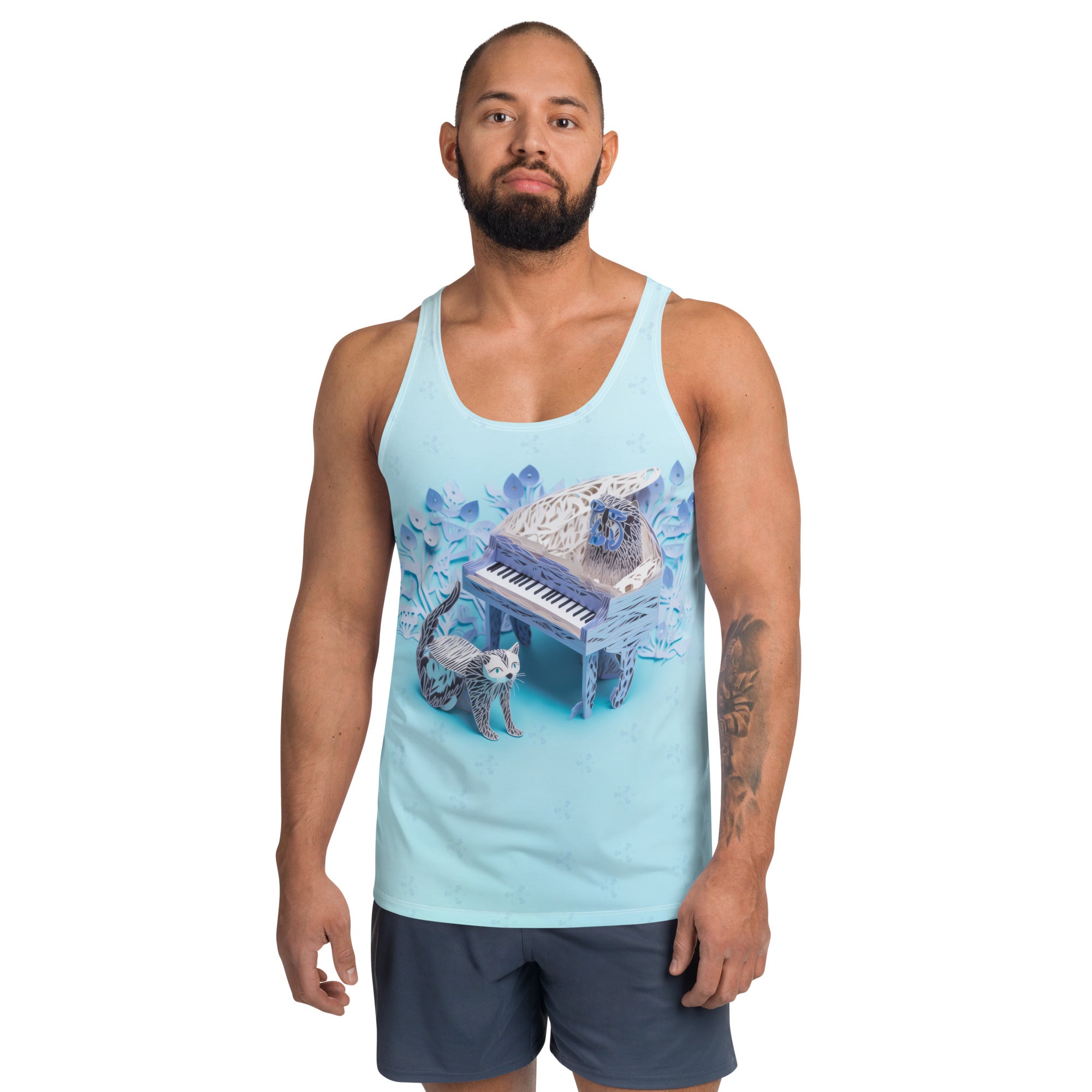 Paper Dragon Myth Men's Tank Top with bold dragon design.