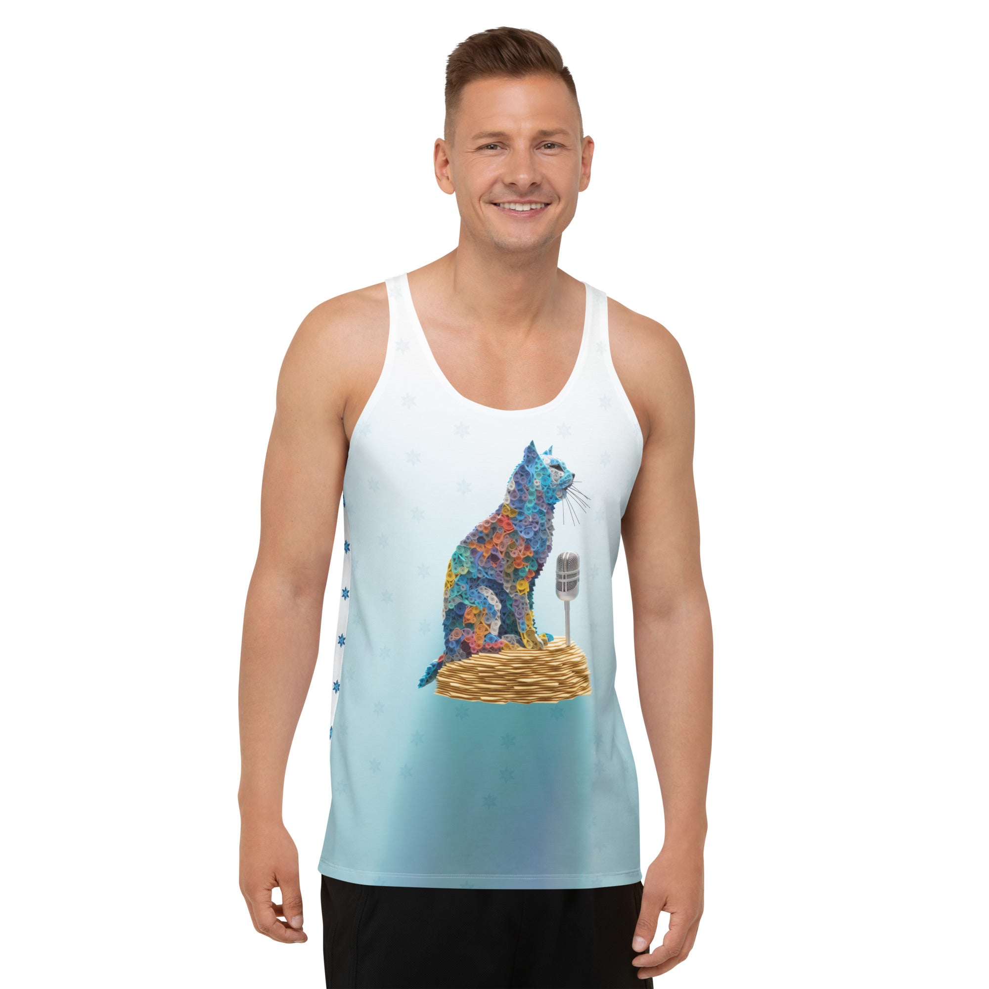 Origami Fox Cunning Men's Tank Top with unique design.