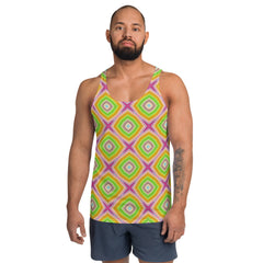 Front view of Tribal Fusion Men's Tank Top