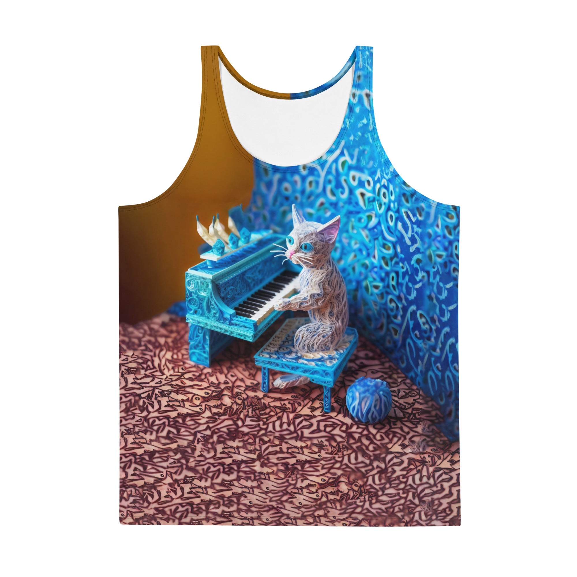 Paper Koi Stream Men's Tank Top with koi fish design.