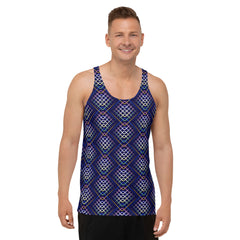 Man wearing Futuristic Hex Men's Tank Top at gym