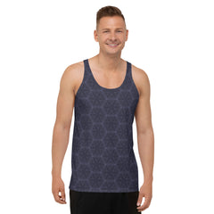 Vibrant Abstract Men's Tank Top with colorful patterns