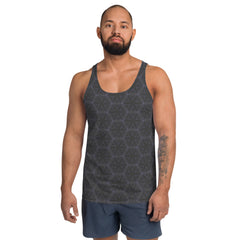 Urban Camo Men's Tank Top front view on model