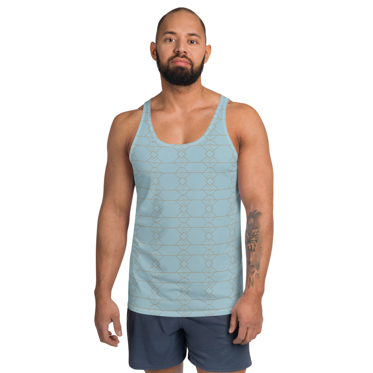 Ethnic Mosaic pattern on Men's Tank Top