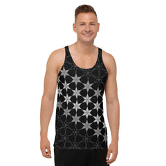 Mystical Mandala Tank Top styled for a casual look