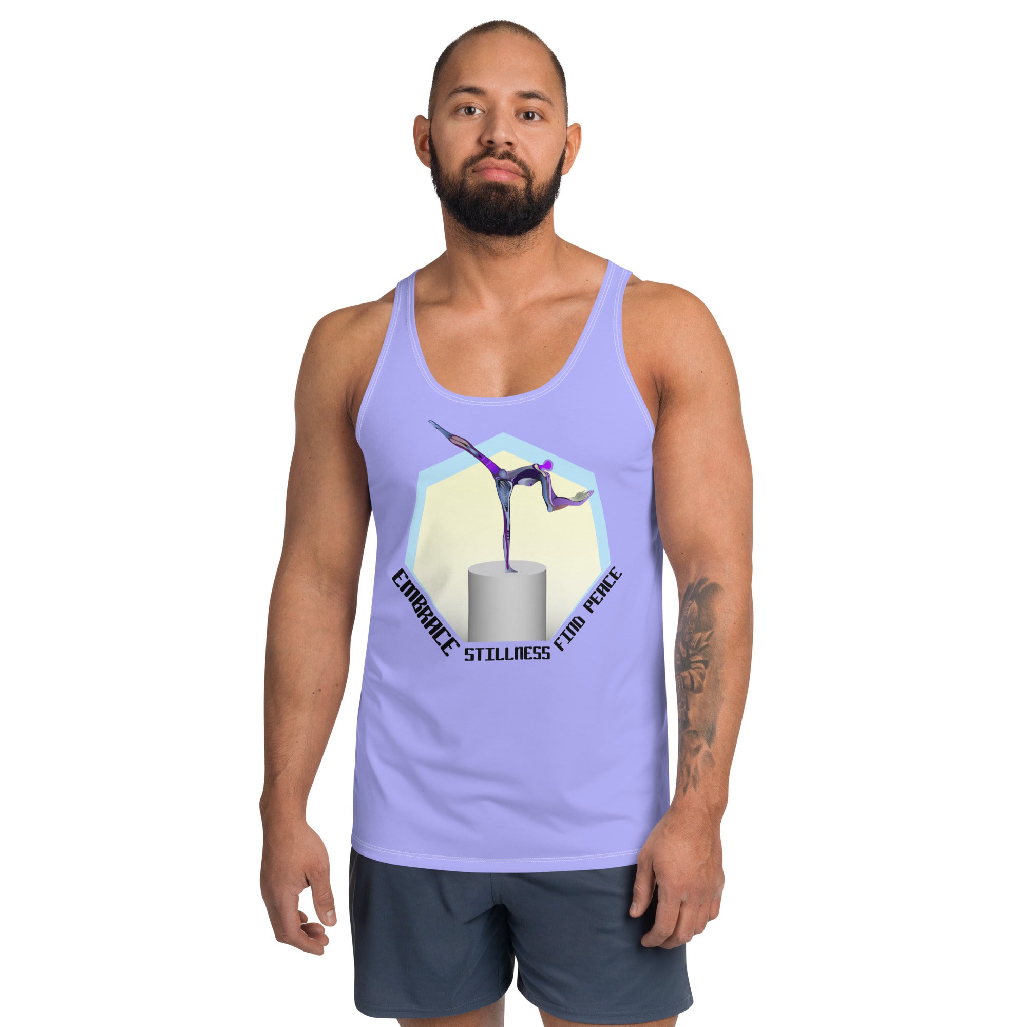 Sun Salutation Men's Tank Top front view.