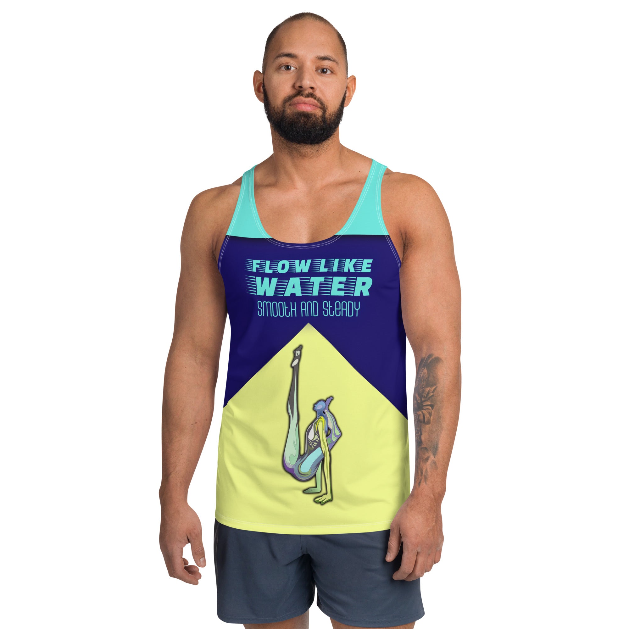 Balance Point Men's Tank Top front view.

