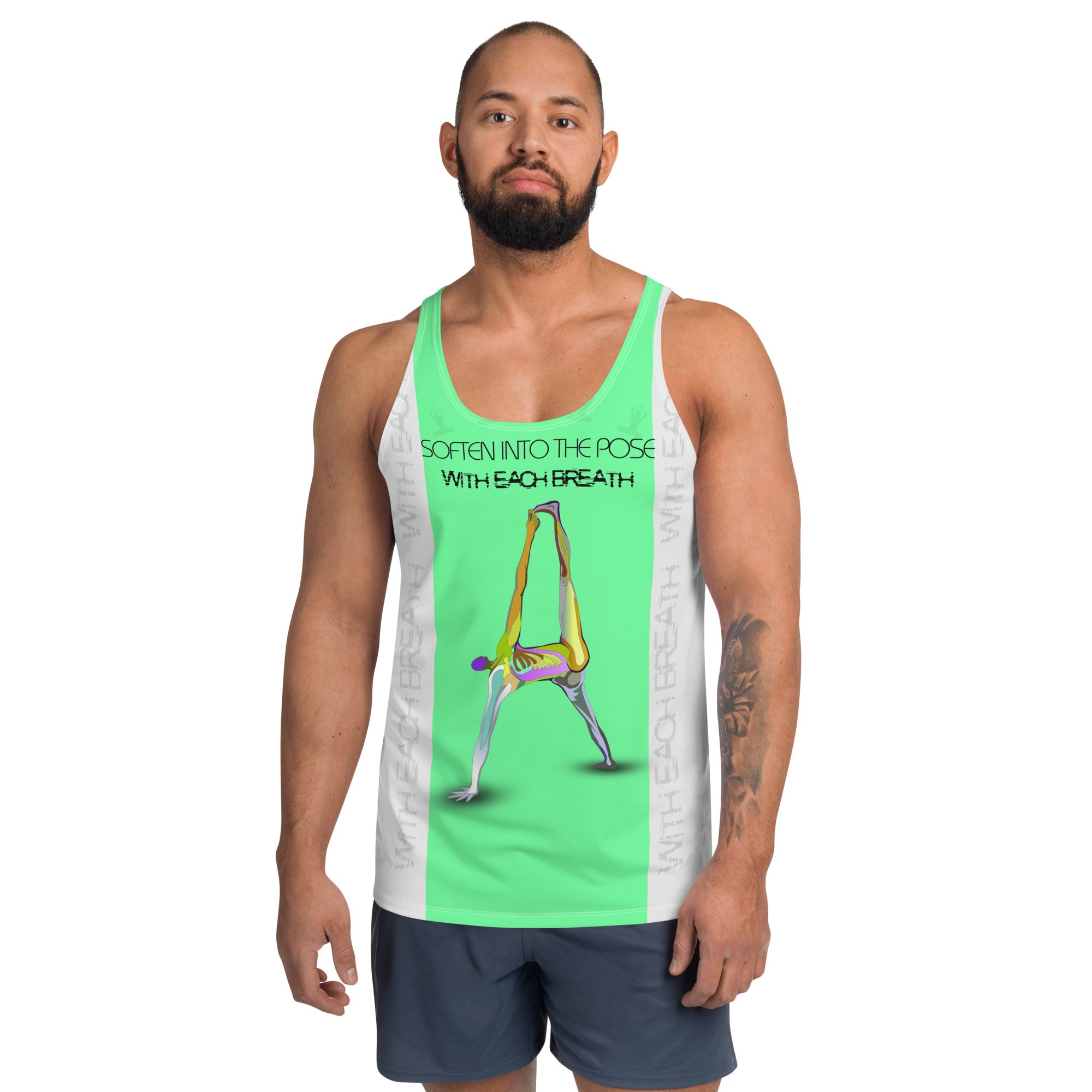 Silhouette Serenity tank top for men in action.