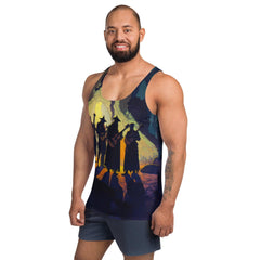 NS 848 Men's Tank Top in gym setting.