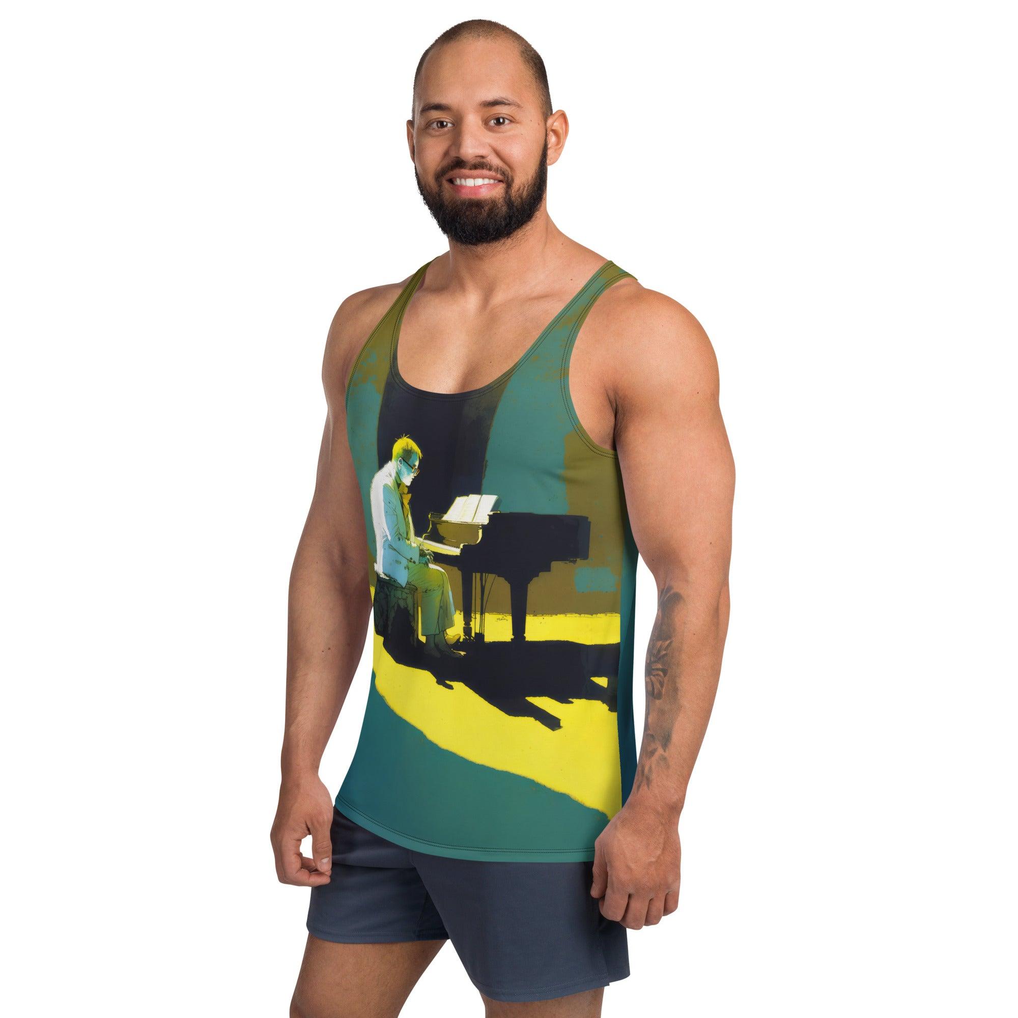 High-quality SurArt 88 Men's Tank, blending comfort with artistic flair for the modern beachgoer.