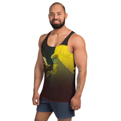 Stylish SurArt 91 Tank Top showcasing bold, artistic designs for surfers with a flair for fashion.