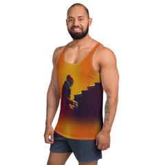 Vibrant SurArt 93 Men's Tank, combining comfort and creativity for a standout summer style.