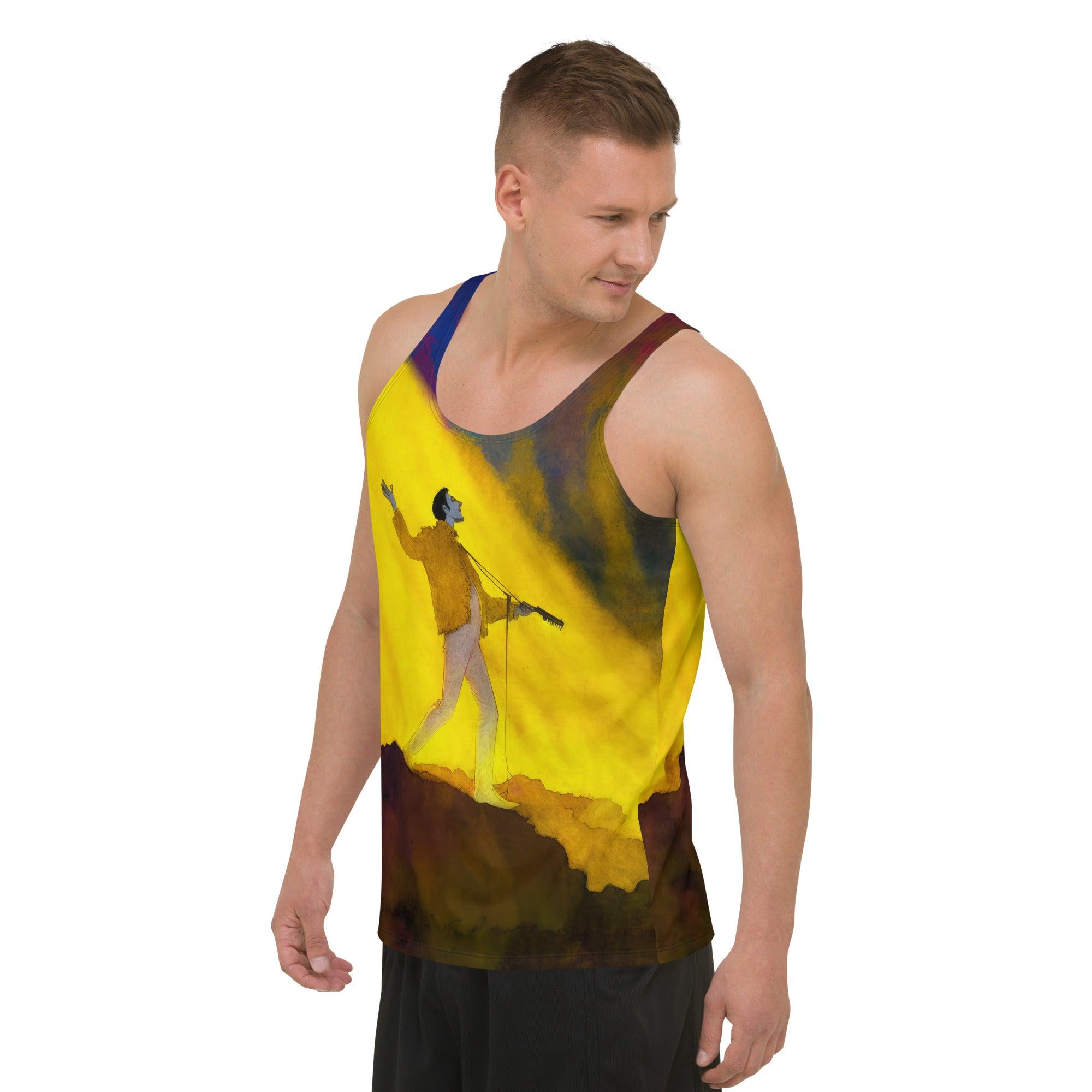 Eye-catching SurArt 106 Men's Tank, showcasing innovative design for the modern surfer.