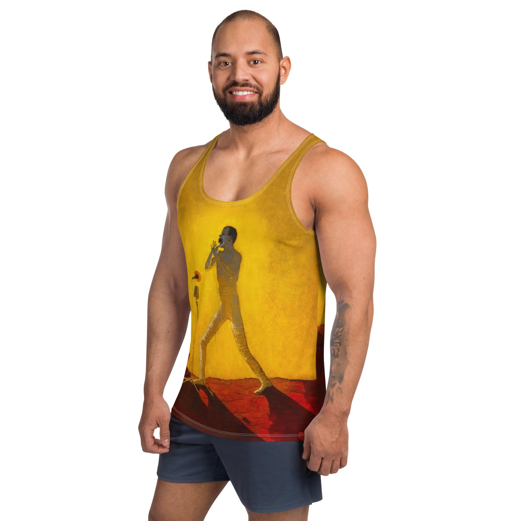 Bold SurArt 109 Men's Tank, blending surf culture with contemporary art for a unique look.