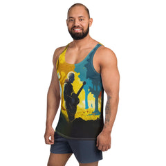 SurArt 115 Men's Tank showcasing a blend of artistic flair and surf passion.