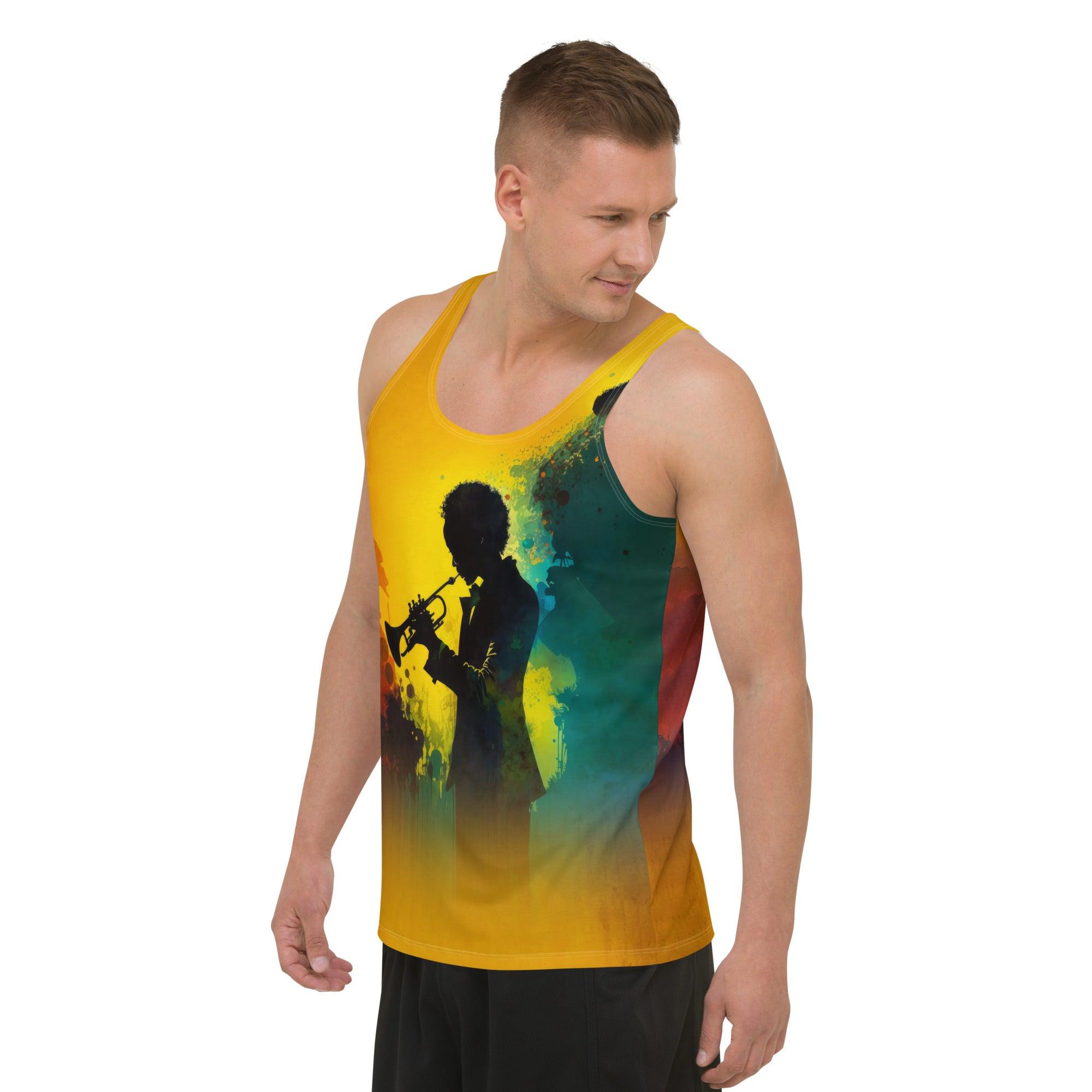 Stylish SurArt 122 Men's Tank, showcasing exclusive art for surf lovers and style mavens.